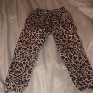 Leopard print Pink Joggers